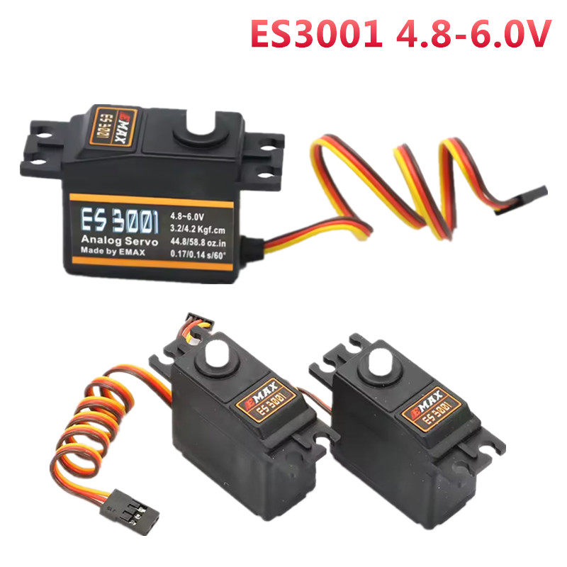 Rc Helicopter Servo - 1/4 Pezzi EMAX ES3001 4.8-6.0V 37g